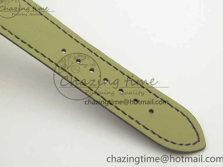 0419 De Ville YG MKF 1:1 Best Edition Silver Dial Diamonds Markers on Black Leather Strap MIYOTA 9015 V Flexible 8046